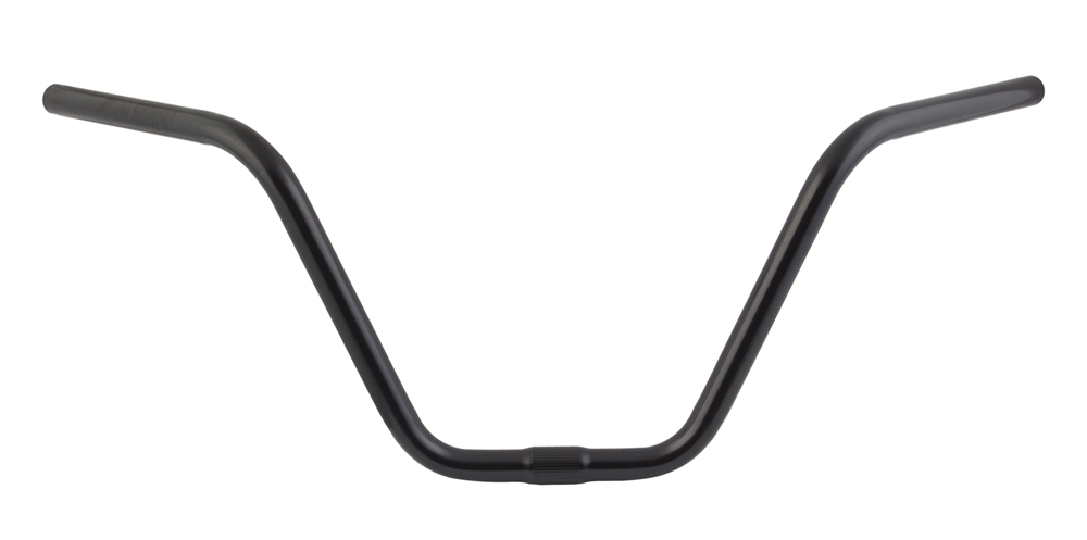 Handlebar Jr High rise, Black for single bolt stem. 24" width, 1" center.  Like on Worksman Tricycles